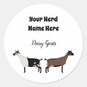 Sticker pour chèvre laitière personnalisée