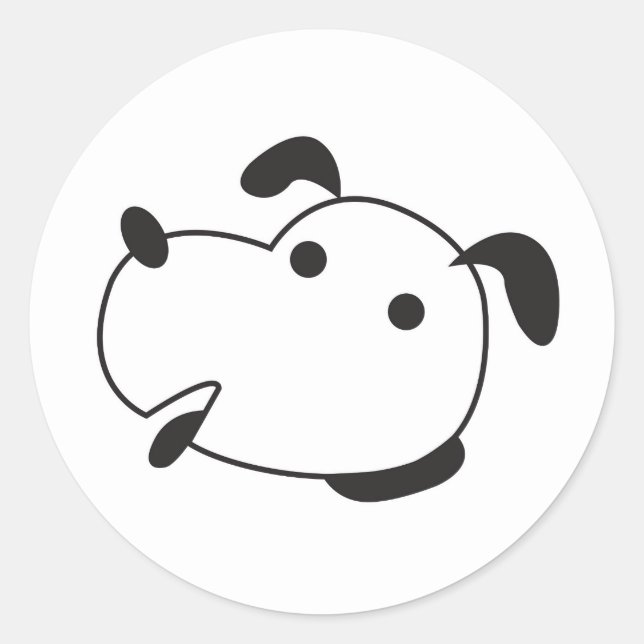 Sticker pour chien à l'air drôle (Devant)
