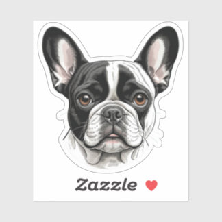 Sticker pour chien de taureau français mignon - Am