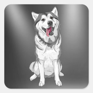 Sticker pour chien Husky