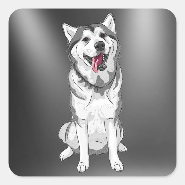 Sticker pour chien Husky (Devant)