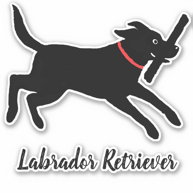 Sticker pour chien mignon pour rétrificateur Black (Devant)