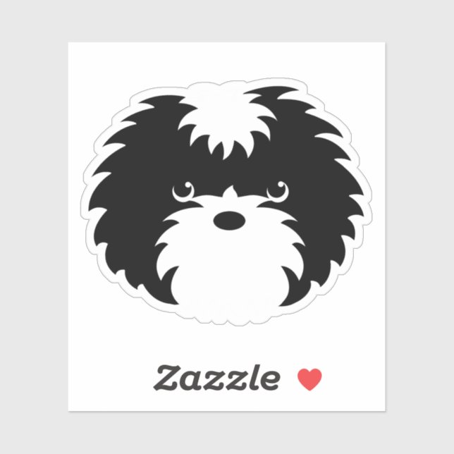Sticker pour chien Sammy noir et blanc (Feuille)