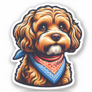 Sticker pour chien vinyle Cavapoo