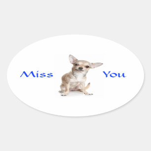 Sticker pour chiot Miss You Chihuahua