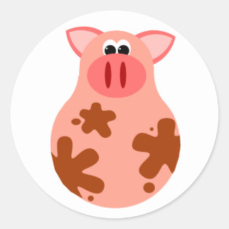 Sticker pour cochon amusant