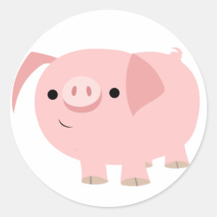 Sticker pour cochon de dessin mignon