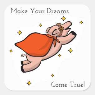 Sticker pour cochon volant Dreams