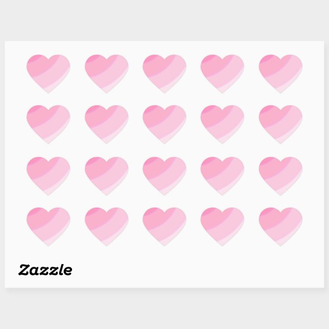 Sticker pour coeur à perles roses (Feuille)