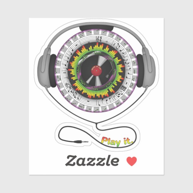 Sticker pour contour de la musique de vie (Feuille)