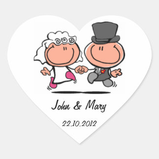 Sticker pour couple de mariages mariés
