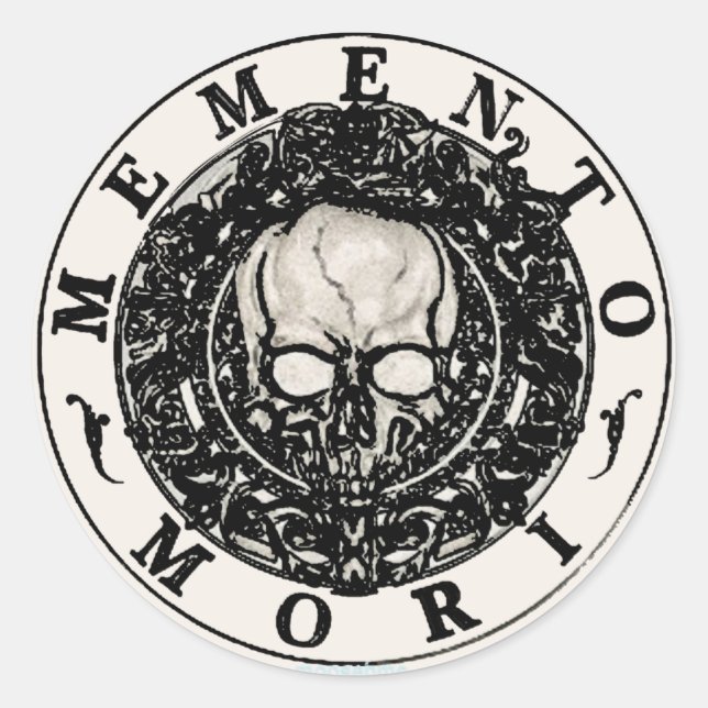 Sticker pour crâne Memento Mori (Devant)