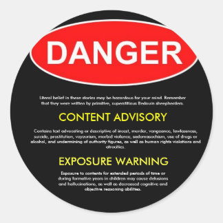 Sticker pour danger biblique