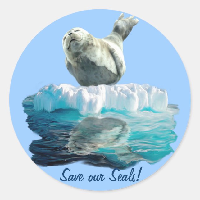 Sticker pour défenseur de la faune de HARBOR-SEAL (Devant)