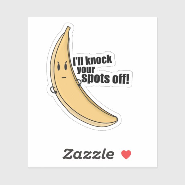 Sticker pour dessin animé en banane (Feuille)