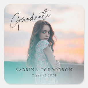 Sticker pour diplômés de script tendance