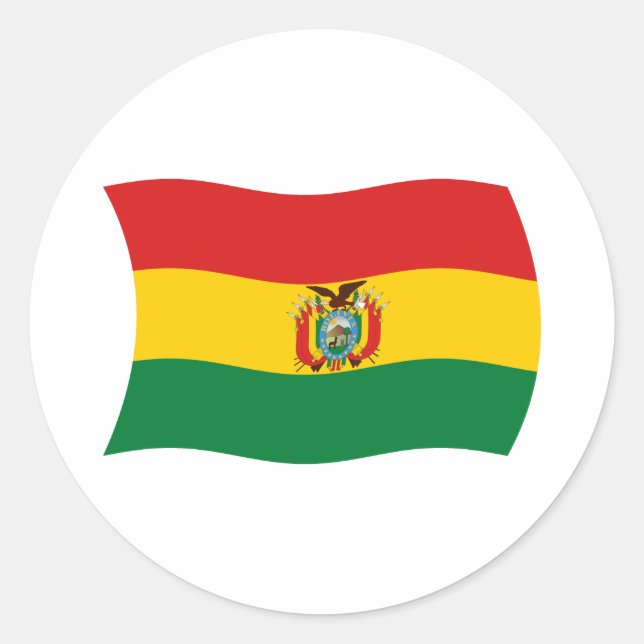 Sticker pour drapeau de Bolivie (Devant)