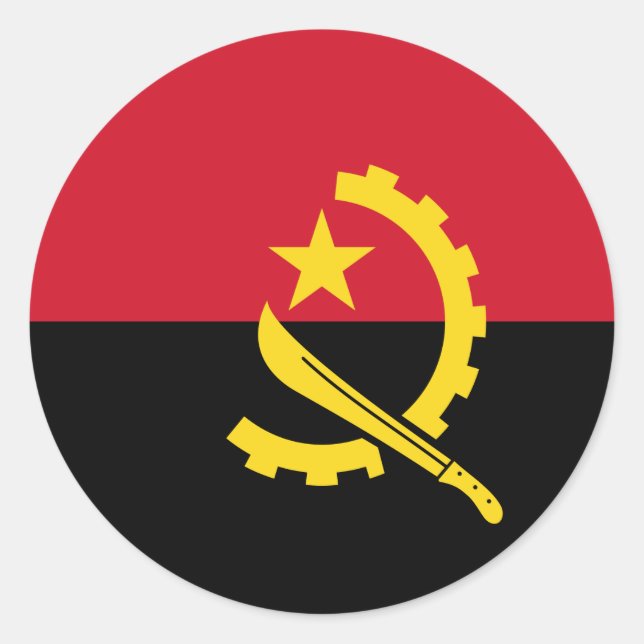 Sticker pour drapeau de l'Angola (Devant)