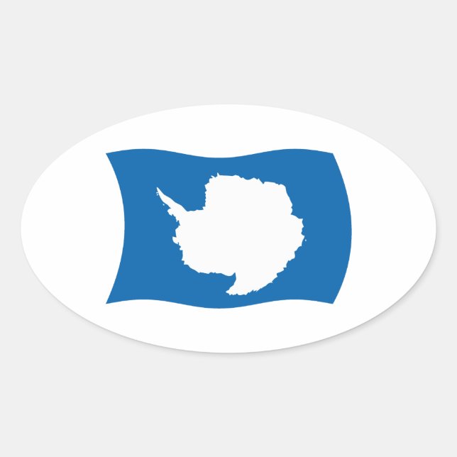Sticker pour drapeau de l'Antarctique (Devant)