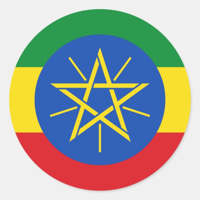 Sticker pour drapeau d'Éthiopie (Devant)