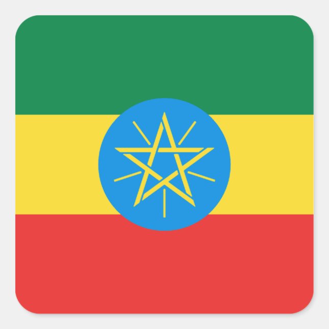 Sticker pour drapeau d'Éthiopie (Devant)