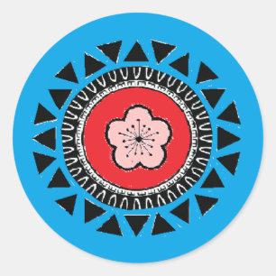 Sticker pour drapeau d'inspiration aborigène de Ta
