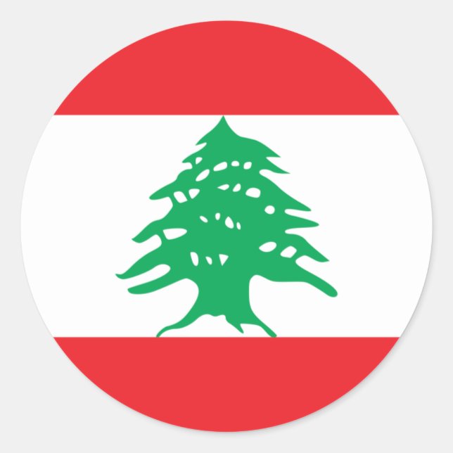 Sticker pour drapeau du Liban (Devant)