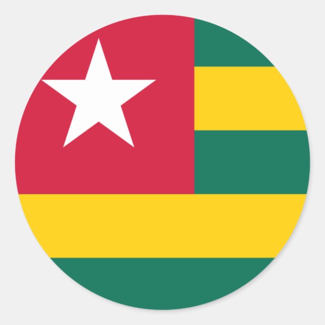 Sticker pour drapeau du Togo (Devant)