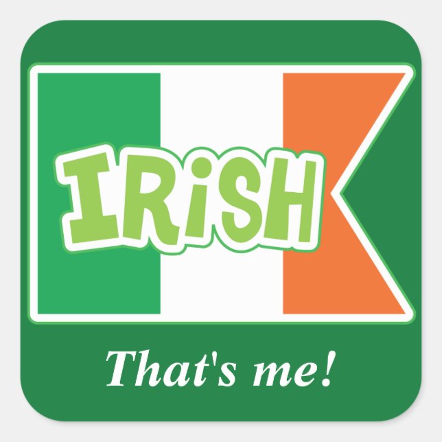 Sticker pour drapeau irlandais (Devant)