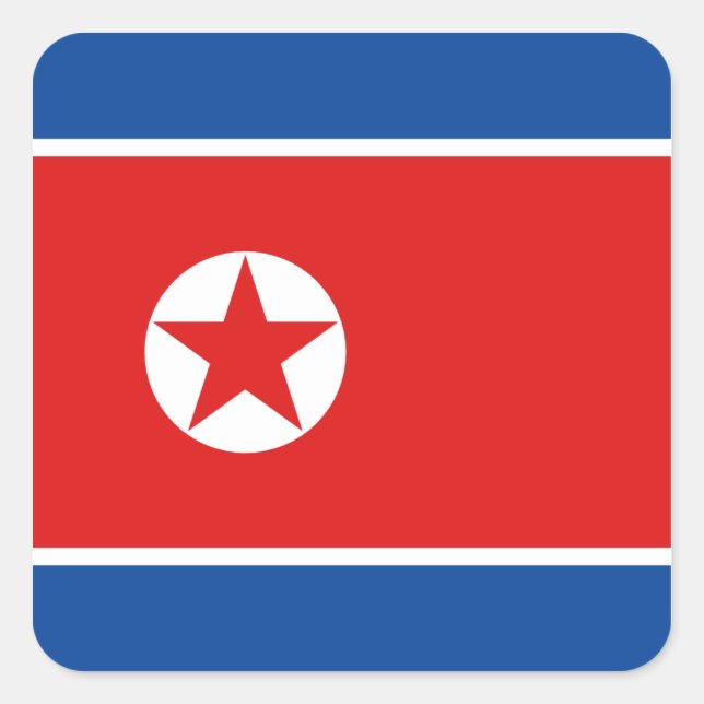 Sticker pour drapeau nord-coréen (Devant)