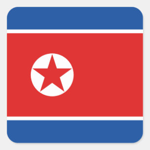 Sticker pour drapeau nord-coréen