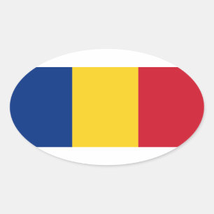 Sticker pour drapeau ovale România autocolant