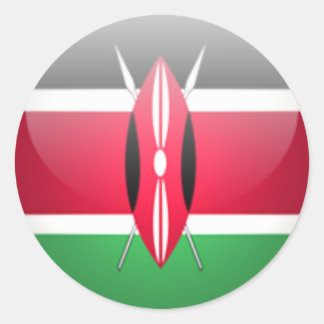 Sticker pour drapeau rond Kenya