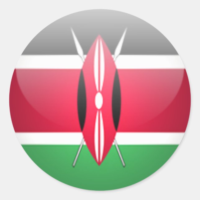 Sticker pour drapeau rond Kenya (Devant)