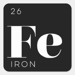 Sticker pour éléments de tableau périodique // Fer