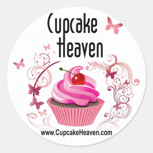 Sticker pour emballage Cupcake "Cupcake Heaven" (Devant)