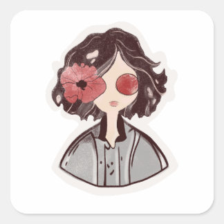 Sticker pour enfant à fleurs mystique