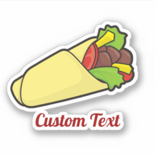 Sticker pour envelopper sandwich Tortilla