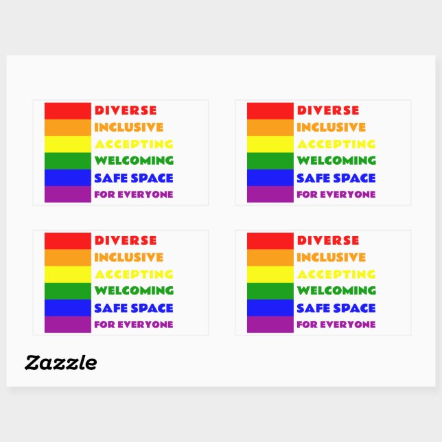 Sticker pour espace sécurisé LGBTQ+ (Feuille)