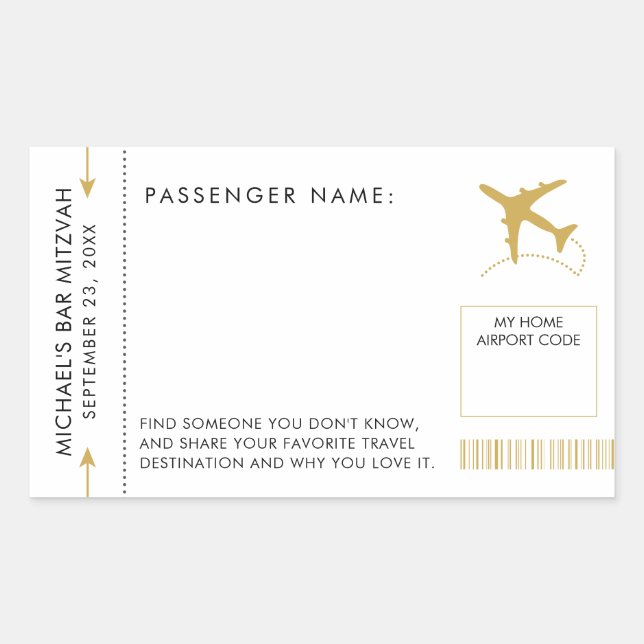 Sticker pour étiquette de voyage Thème d'embarquem (Devant)