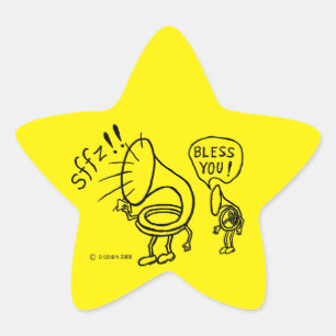 Sticker pour étoile frontalière Tuba Sneeze
