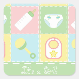 Sticker pour Faire-part à courtepointe pour bébé
