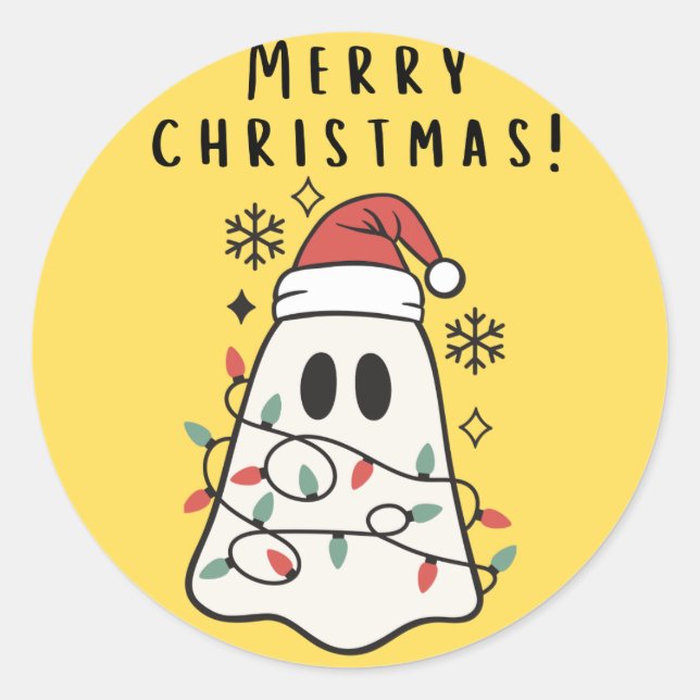 Sticker pour fantôme de Noël (Devant)