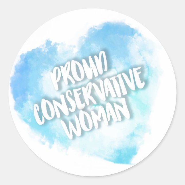 Sticker pour femme conservatrice fière (Devant)