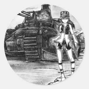 Sticker pour fille à réservoir