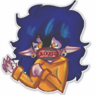 Sticker pour fille BLOQUÉ