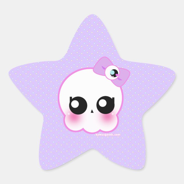 Sticker pour fille crâne (Devant)