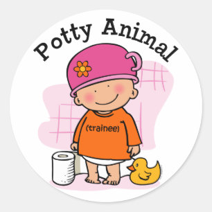 Sticker pour fille d'animal potty