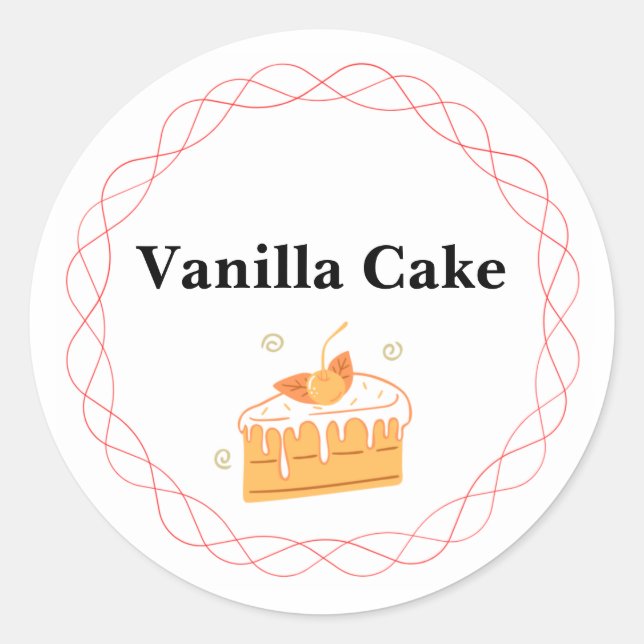 sticker pour gâteau à la vanille (Devant)