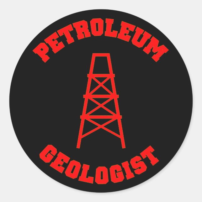 Sticker pour géologue pétrolier (Devant)